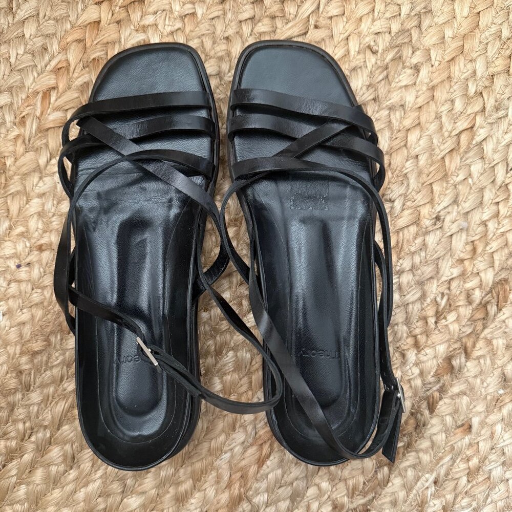 Black Strappy Theory Sandals